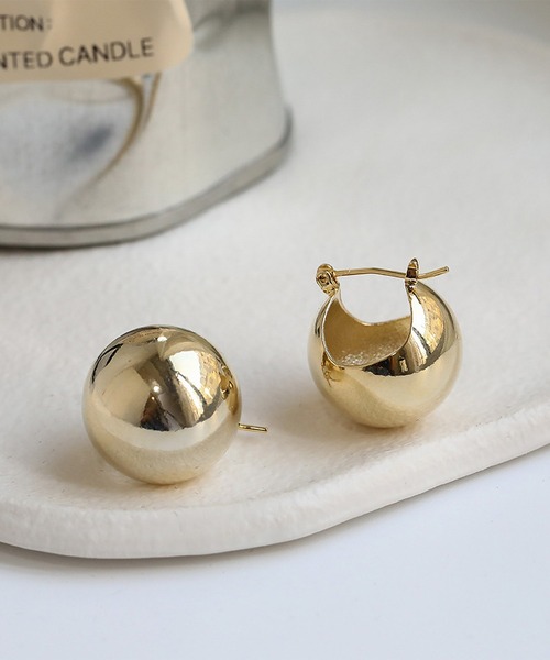 LA VORAGINE（ラ ヴォラジネ）の「金属アレルギー対応立体球状ピアス(両耳用)（ピアス（両耳用）・レディース・ゴールド/シルバー・FREE）」の7枚目の写真