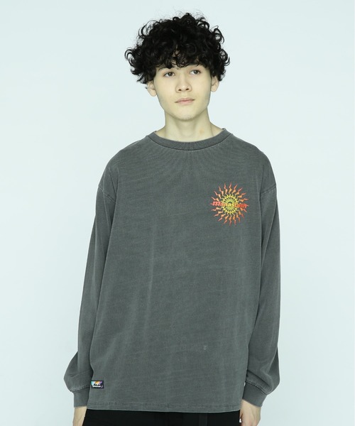 MANASTASH(マナスタッシュ)の「MANASTASH/マナスタッシュ/PUMICE L/S TEE MTN BURST(Tシャツ/カットソー・メンズ・ブラック/オレンジ/ホワイト・M/L/XL/2XL)」の5枚目の写真