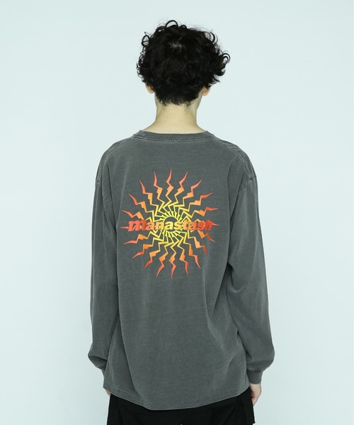 MANASTASH(マナスタッシュ)の「MANASTASH/マナスタッシュ/PUMICE L/S TEE MTN BURST(Tシャツ/カットソー・メンズ・ブラック/オレンジ/ホワイト・M/L/XL/2XL)」の7枚目の写真