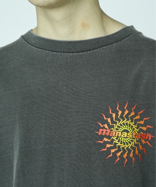 MANASTASH(マナスタッシュ)の「MANASTASH/マナスタッシュ/PUMICE L/S TEE MTN BURST(Tシャツ/カットソー・メンズ・ブラック/オレンジ/ホワイト・M/L/XL/2XL)」の8枚目の写真