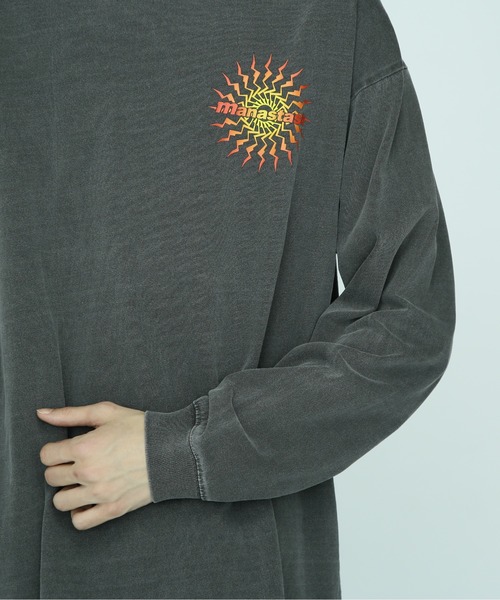 MANASTASH(マナスタッシュ)の「MANASTASH/マナスタッシュ/PUMICE L/S TEE MTN BURST(Tシャツ/カットソー・メンズ・ブラック/オレンジ/ホワイト・M/L/XL/2XL)」の9枚目の写真
