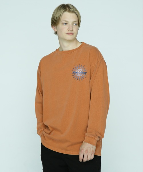 MANASTASH(マナスタッシュ)の「MANASTASH/マナスタッシュ/PUMICE L/S TEE MTN BURST(Tシャツ/カットソー・メンズ・ブラック/オレンジ/ホワイト・M/L/XL/2XL)」の18枚目の写真