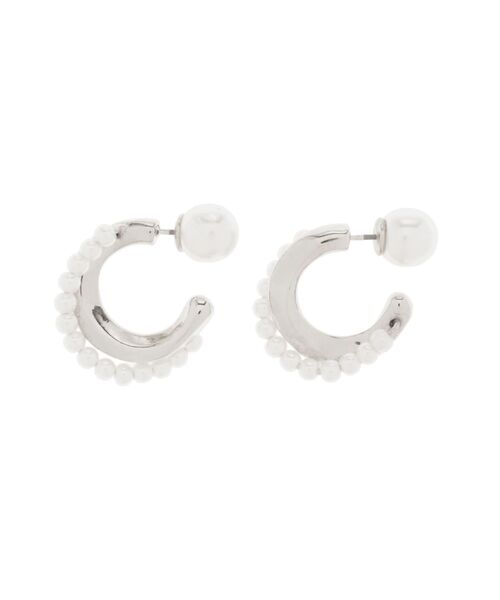 LAGUNAMOON（ラグナムーン）の「コイルラウンドフェイクパールピアス（ピアス（両耳用）・レディース・シルバー/ゴールド・FREE）」の2枚目の写真
