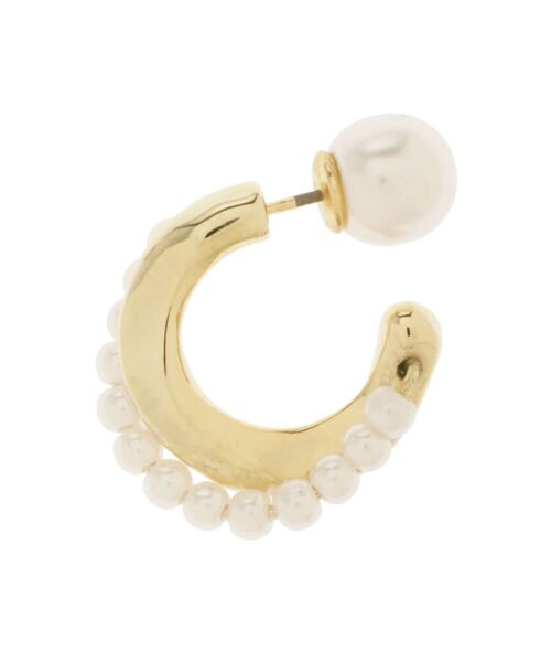 LAGUNAMOON（ラグナムーン）の「コイルラウンドフェイクパールピアス（ピアス（両耳用）・レディース・シルバー/ゴールド・FREE）」の4枚目の写真