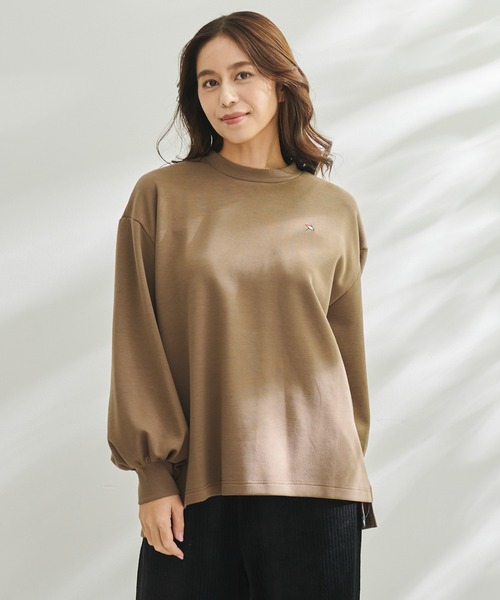 Arnold Palmer(アーノルドパーマー)の「パフスリーブ モックネック プルオーバー(Tシャツ/カットソー・レディース・ネイビー/カーキ/ブラック・S/M/L)」の14枚目の写真