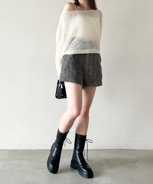 Heather（ヘザー）の「ヘリンボーンショートパンツ 981625