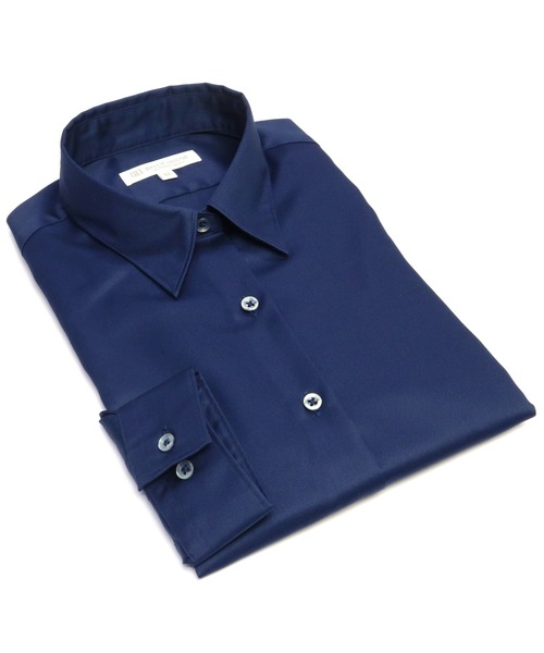 TOKYO SHIRTS(トウキョウシャツ)の「形態安定ノーアイロン レギュラー 長袖ビジネスワイシャツ(ビジネスシャツ・レディース・ネイビー・M/S/LL/L/XL)」の12枚目の写真