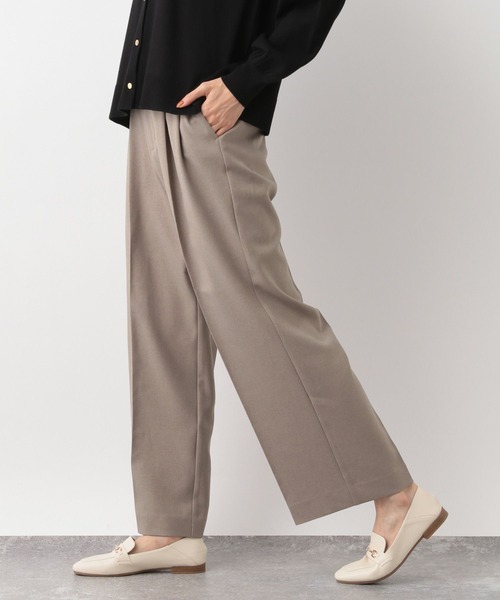 GLOBAL WORK（グローバルワーク）の「お手入れらくらくSET UPワイドパンツ/MATINEE LINE/969711（その他パンツ・レディース・チャコールグレー/ベージュ/モカ・LARGE/MEDIUM/SMALL）」の3枚目の写真