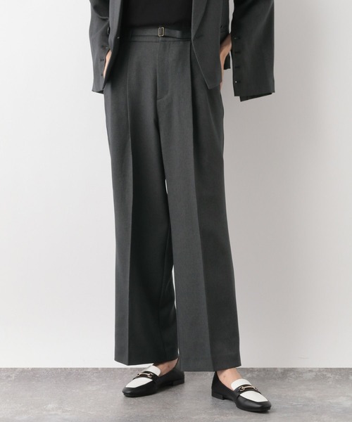 GLOBAL WORK（グローバルワーク）の「お手入れらくらくSET UPワイドパンツ/MATINEE LINE/969711（その他パンツ・レディース・チャコールグレー/ベージュ/モカ・LARGE/MEDIUM/SMALL）」の8枚目の写真