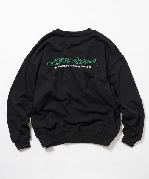 mihns closet(ミンズクローゼット)の「【mihns closet/ミンズクローゼット】23AW ロゴクルーネックスウェット/セットアップ可能(スウェット・メンズ・ライトグレー/グリーン/ブラック・M/L/XL)」の8枚目の写真