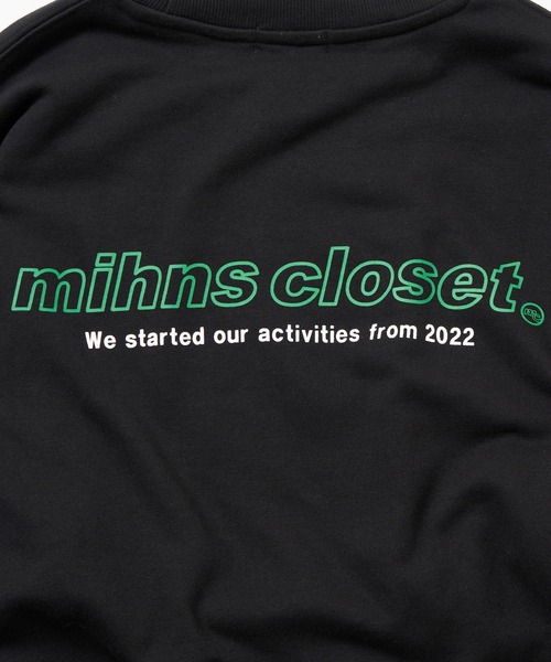 mihns closet(ミンズクローゼット)の「【mihns closet/ミンズクローゼット】23AW ロゴクルーネックスウェット/セットアップ可能(スウェット・メンズ・ライトグレー/グリーン/ブラック・M/L/XL)」の9枚目の写真