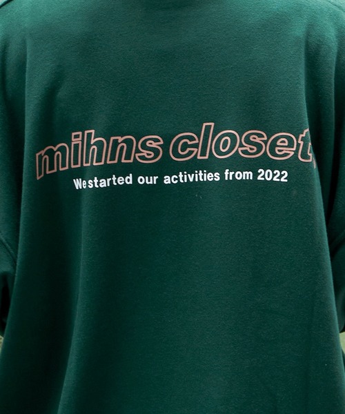 mihns closet(ミンズクローゼット)の「【mihns closet/ミンズクローゼット】23AW ロゴクルーネックスウェット/セットアップ可能(スウェット・メンズ・ライトグレー/グリーン/ブラック・M/L/XL)」の22枚目の写真