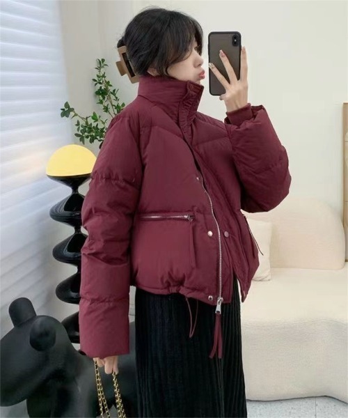 Ritzy(リッツィー)の「ショート丈 エコダウンジャケット(ダウンジャケット/コート・レディース・ブラック/ワイン/ベージュ/ホワイト・M/L/XL)」の4枚目の写真