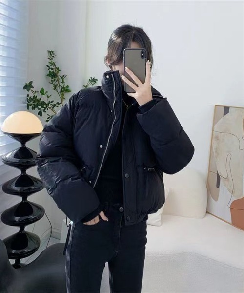 Ritzy(リッツィー)の「ショート丈 エコダウンジャケット(ダウンジャケット/コート・レディース・ブラック/ワイン/ベージュ/ホワイト・M/L/XL)」の6枚目の写真