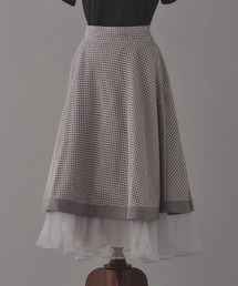 Luxury organdy flare skirt