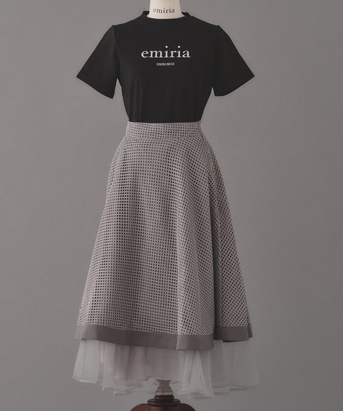 emiriawiz(エミリアウィズ)の「Luxury organdy flare skirt(スカート・レディース・グレー/ブラック・MEDIUM/SMALL)」の8枚目の写真