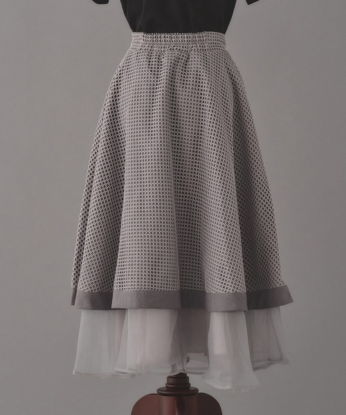 emiriawiz(エミリアウィズ)の「Luxury organdy flare skirt(スカート・レディース・グレー/ブラック・MEDIUM/SMALL)」の7枚目の写真