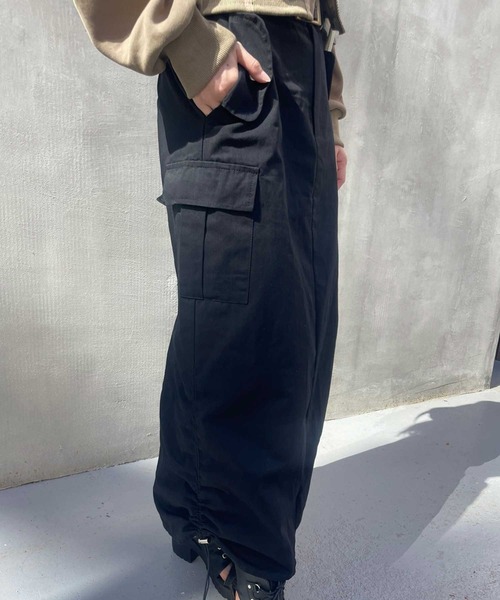 SPIGA（スピーガ）の「ﾍﾞﾙﾄ付ﾊﾞｯｸｽﾘｯﾄｶｰｺﾞﾛﾝｸﾞｽｶｰﾄ（スカート・レディース・カーキ/ブラック/グレー・FREE）」の7枚目の写真