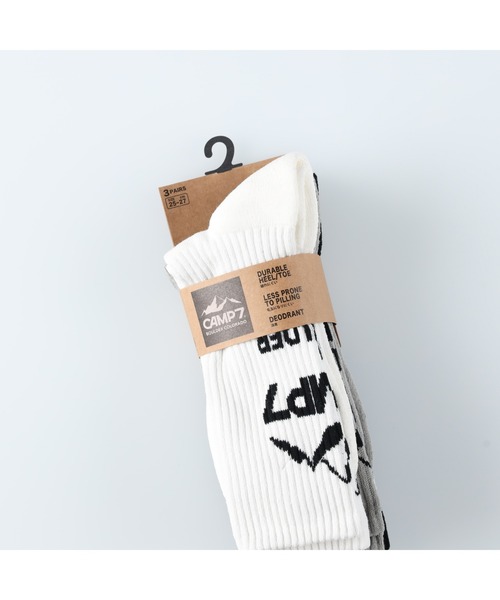 ソックスセット CAMP7】「MVS」ロゴソックス 3足セット（ソックス/靴下）｜CAMP7