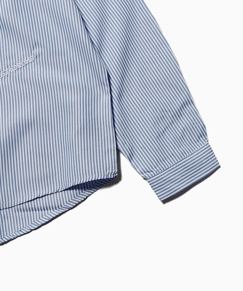 realsyndrome(リアルシンドローム)の「College Logo Stripe Shirt ストライプシャツ カレッジロゴ(シャツ/ブラウス・メンズ・ブラック/ブルー・L/M/XL)」の9枚目の写真