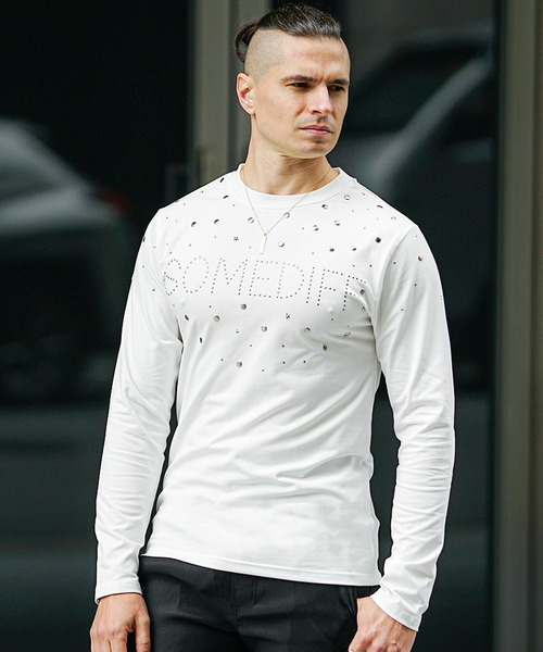 HOTFIXロゴロンT メンズ 長袖Tシャツ タイトシルエット 秋服（Tシャツ