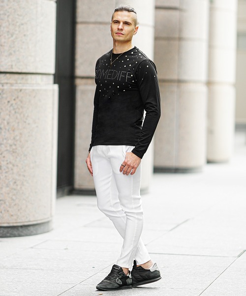 HOTFIXロゴロンT メンズ 長袖Tシャツ タイトシルエット 秋服（Tシャツ