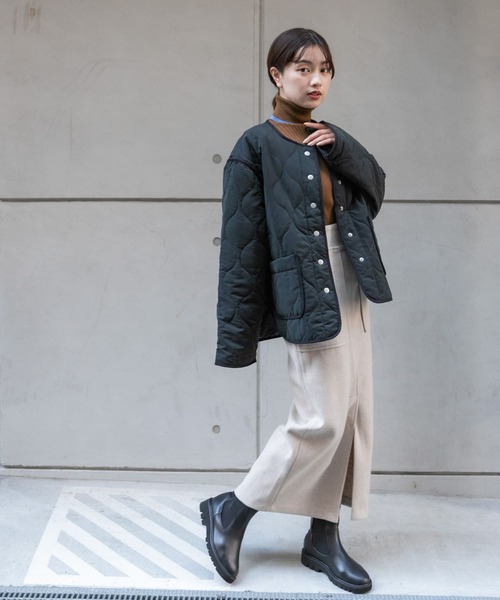 SENSE OF PLACE by URBAN RESEARCH(センスオブプレイスバイアーバンリサーチ)の「バイカラータートルコンパクトセーター(ニット/セーター・レディース・グレー/ブラック/アイボリー/ブラウン/ネイビー・ONE)」の13枚目の写真