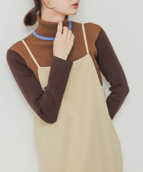 SENSE OF PLACE by URBAN RESEARCH(センスオブプレイスバイアーバンリサーチ)の「バイカラータートルコンパクトセーター(ニット/セーター・レディース・グレー/ブラック/アイボリー/ブラウン/ネイビー・ONE)」の17枚目の写真