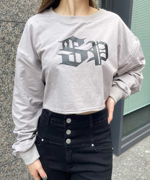 SPIGA(スピーガ)の「SPロゴショート丈スウェット(Tシャツ/カットソー・レディース・ブラック/ホワイト/グレー・FREE)」の10枚目の写真