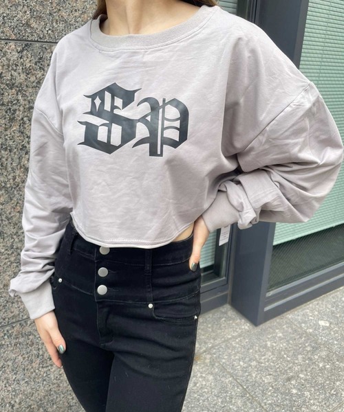 SPIGA(スピーガ)の「SPロゴショート丈スウェット(Tシャツ/カットソー・レディース・ブラック/ホワイト/グレー・FREE)」の11枚目の写真