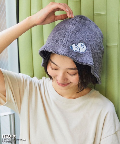 PEANUTS(ピーナッツ)の「【ピーナッツ/PEANUTS】スヌーピーサウナハット(ハット・レディース・チャコールグレー/ブルー/ベージュ・フリー)」の1枚目の写真