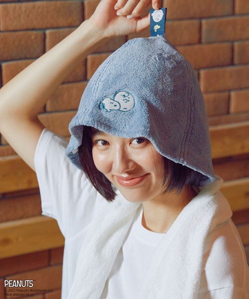 PEANUTS(ピーナッツ)の「【ピーナッツ/PEANUTS】スヌーピーサウナハット(ハット・レディース・チャコールグレー/ブルー/ベージュ・フリー)」の4枚目の写真