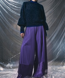 AULA（アウラ）の「【AULA】マルチテクスチャープリーツパンツ（その他パンツ）」