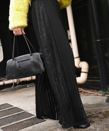 【AULA】マルチテクスチャープリーツパンツ