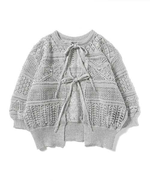 Ray BEAMS（レイビームス）の「BOUSSOLE × Ray BEAMS / 別注 ショート スリーブ カーディガン（カーディガン/ボレロ・レディース・ピンク/シルバー・ONE SIZE）」の11枚目の写真