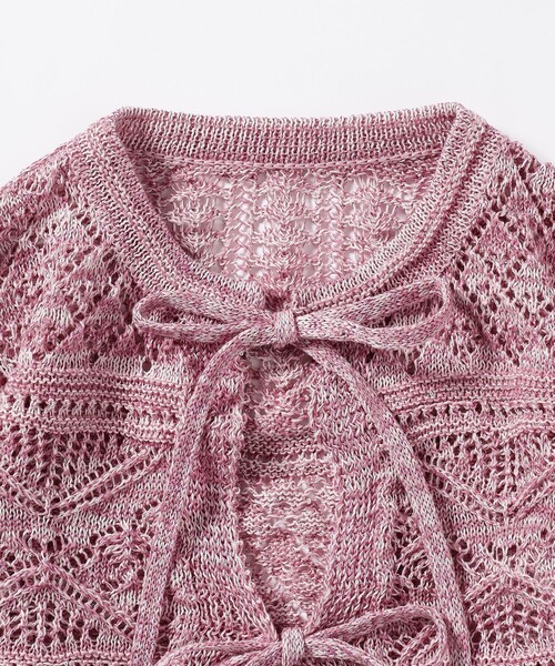 Ray BEAMS（レイビームス）の「BOUSSOLE × Ray BEAMS / 別注 ショート スリーブ カーディガン（カーディガン/ボレロ・レディース・ピンク/シルバー・ONE SIZE）」の13枚目の写真