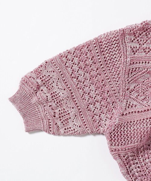 Ray BEAMS（レイビームス）の「BOUSSOLE × Ray BEAMS / 別注 ショート スリーブ カーディガン（カーディガン/ボレロ・レディース・ピンク/シルバー・ONE SIZE）」の14枚目の写真