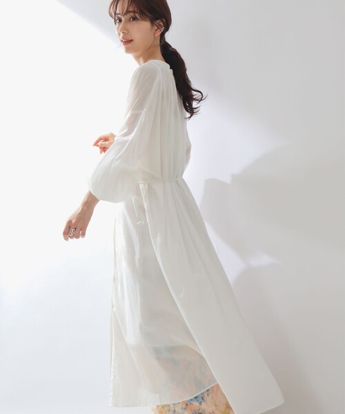 ■専用■美品 デミルクスビームス 3,2万円 シャツワンピース ホワイト 435 Demi-Luxe BEAMS（デミルクス ビームス）の「Demi-Luxe BEAMS