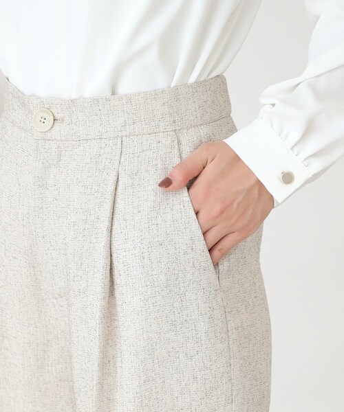 THE SHOP TK （ザ ショップ ティーケー ）の「◆【セレモニー/入卒/SETUP可/洗える】ツイードストレートパンツ（その他パンツ・レディース・ホワイト系6/ネイビー系3/ブルー系その他5・12/13）」の11枚目の写真