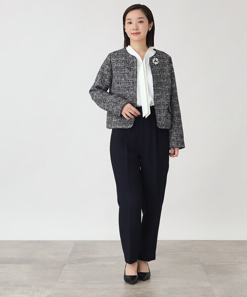 THE SHOP TK （ザ ショップ ティーケー ）の「◆【セレモニー/入卒/SETUP可/洗える】ツイードストレートパンツ（その他パンツ・レディース・ホワイト系6/ネイビー系3/ブルー系その他5・12/13）」の18枚目の写真