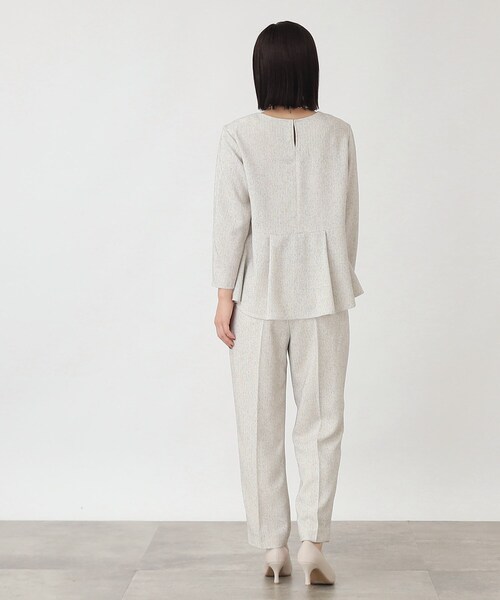 THE SHOP TK （ザ ショップ ティーケー ）の「◆【セレモニー/入卒/SETUP可/洗える】ツイードストレートパンツ（その他パンツ・レディース・ホワイト系6/ネイビー系3/ブルー系その他5・12/13）」の21枚目の写真