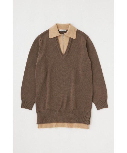 セール】LAYERED HALF ZIP MINI ドレス（ワンピース）｜MOUSSY