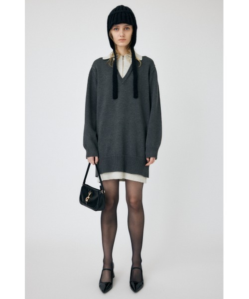【moussy】　LAYERED HALF ZIP MINI ドレス セール】LAYERED HALF ZIP MINI ドレス（ワンピース）｜MOUSSY