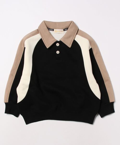 aimoha(アイモハ)の「【aimoha-KIDS-】子供服 ユニセックスPOLO襟スウェット(スウェット・キッズ・ダークグレー/ブラック・110/130/150/140/160/120)」の5枚目の写真