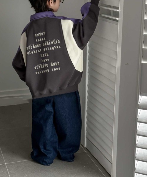 aimoha(アイモハ)の「【aimoha-KIDS-】子供服 ユニセックスPOLO襟スウェット(スウェット・キッズ・ダークグレー/ブラック・110/130/150/140/160/120)」の10枚目の写真