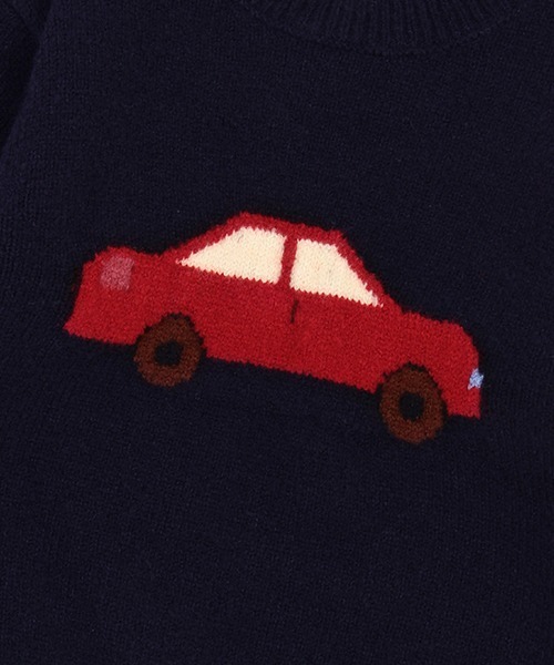 petit main（プティマイン）の「モチーフジャガードニット（ニット/セーター・キッズ・アイボリー/モカ/ネイビー/ブラック・S/M/L）」の12枚目の写真