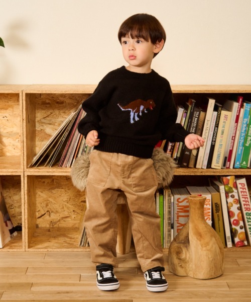 petit main（プティマイン）の「モチーフジャガードニット（ニット/セーター・キッズ・アイボリー/モカ/ネイビー/ブラック・S/M/L）」の18枚目の写真