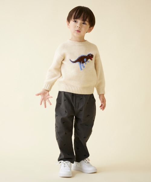 petit main（プティマイン）の「モチーフジャガードニット（ニット/セーター・キッズ・アイボリー/モカ/ネイビー/ブラック・S/M/L）」の17枚目の写真