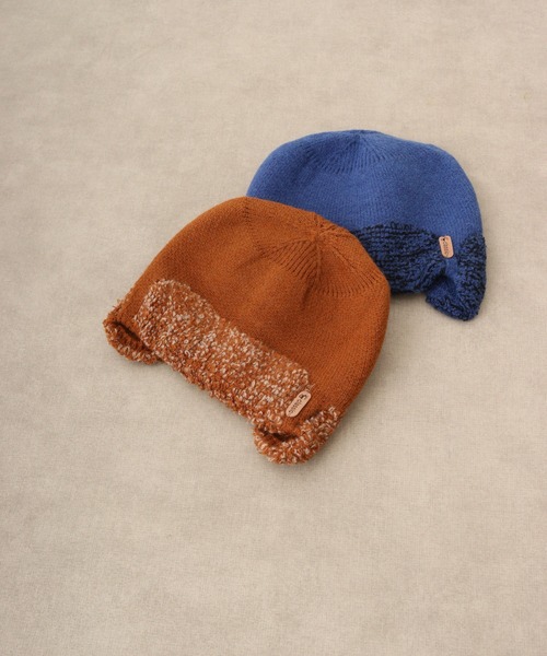 FUNALIVE（ファンアライブ）の「JON ニット帽子　耳当て（ニットキャップ/ビーニー・メンズ・ブルー/ホワイト/ブラック/ネイビー/レッド/グレー/ブラウン・FREE）」の4枚目の写真