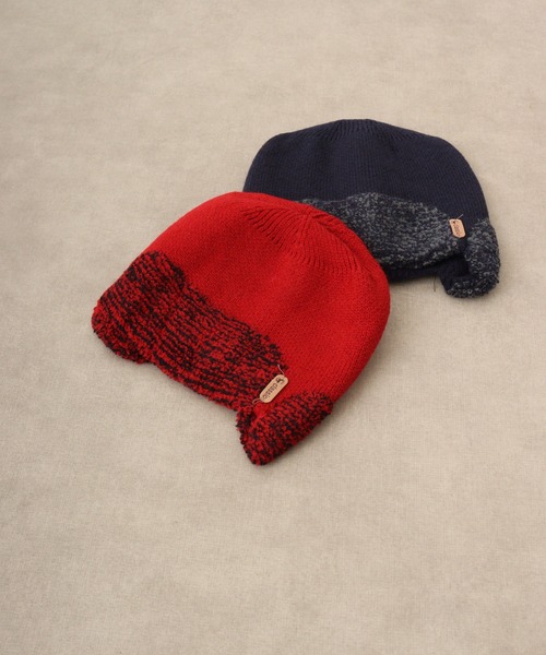 FUNALIVE（ファンアライブ）の「JON ニット帽子　耳当て（ニットキャップ/ビーニー・メンズ・ブルー/ホワイト/ブラック/ネイビー/レッド/グレー/ブラウン・FREE）」の7枚目の写真